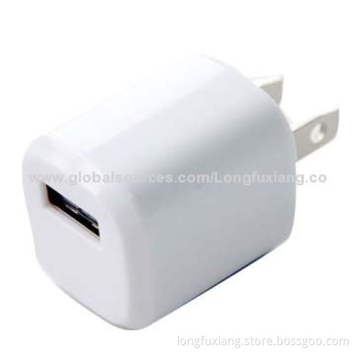 USB Wall Charger, 5V/1A, 100-240V Input